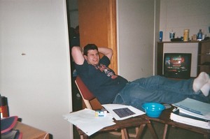 back in the dorm days              