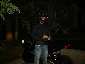 going for a night ride             