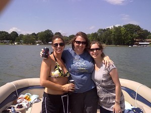 on the boat in Lk Norman           