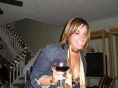 me with a wine glass...  